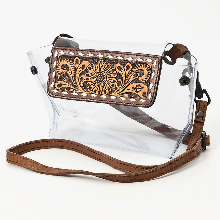American Darling Clear Bag Hand Tooled Genuine Leather Western Women Handbag Purse | for Cute - Uhorse