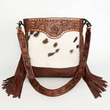 American Darling Large Crossbody Hand Tooled Hair On Genuine Leather Women Bag Western Handbag Purse