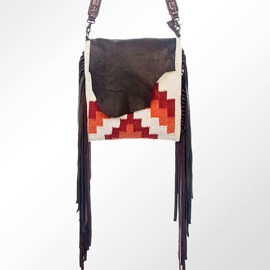 American Darling Messenger Saddle Blanket Genuine Leather Western Women Bag Handbag Purse | Crossbody for Cute