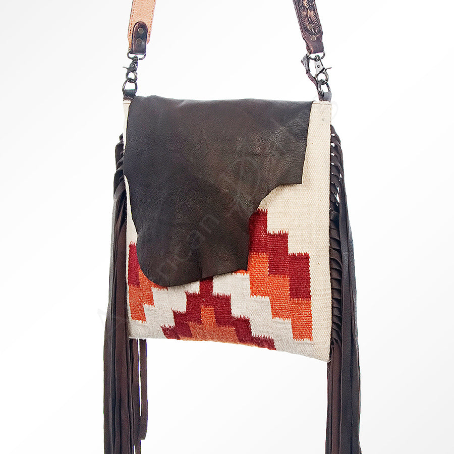 American Darling Messenger Saddle Blanket Genuine Leather Western Women Bag Handbag Purse | Crossbody for Cute - Uhorse