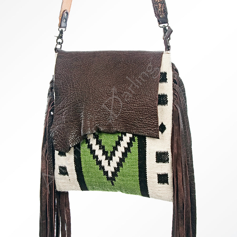 American Darling Messenger Saddle Blanket Genuine Leather Western Women Bag Handbag Purse | Crossbody for Cute - Uhorse