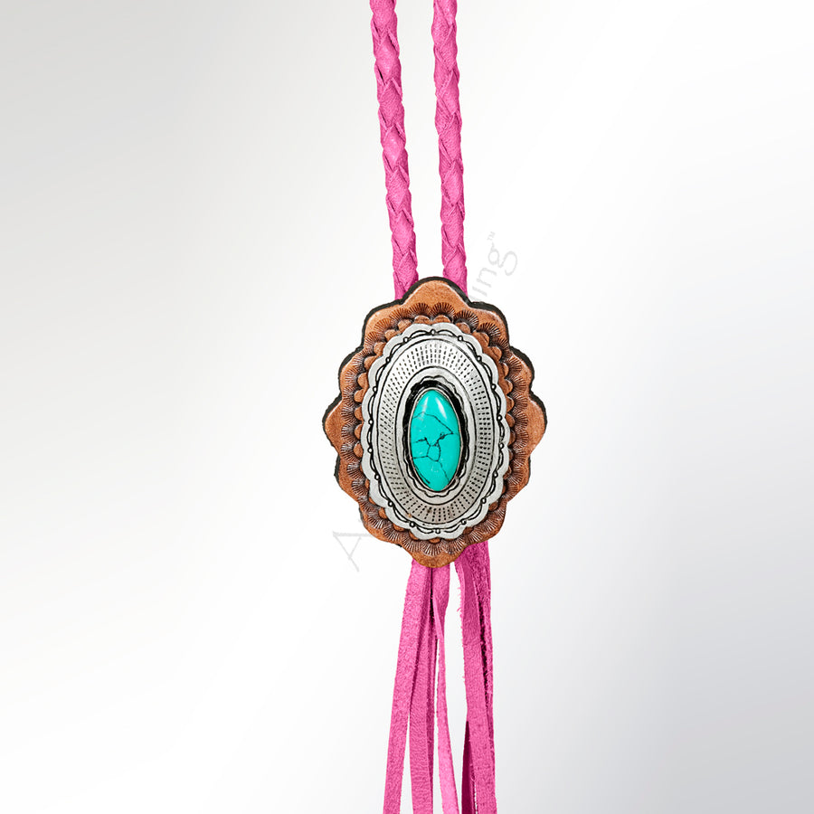 American Darling ADJW106E Braided Genuine Leather Jewelry Necklace by Hilason – Cowboy and equestrian accessories