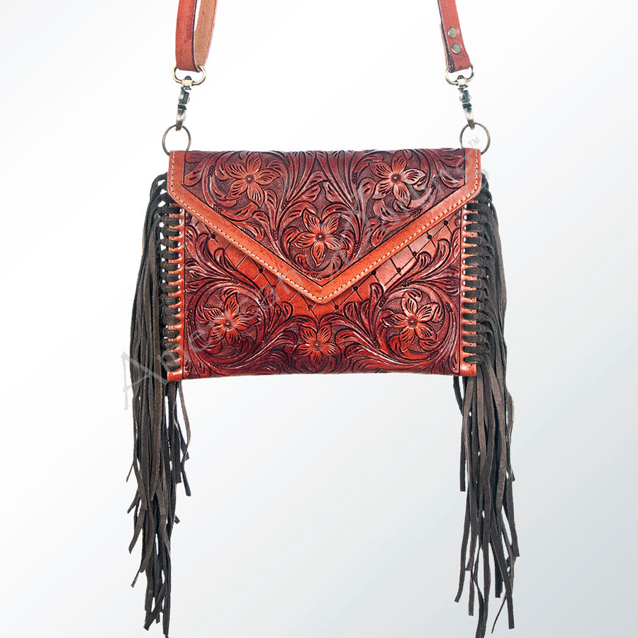 American Darling Envelope Hand Tooled Genuine Leather Women Bag Western Handbag Purse