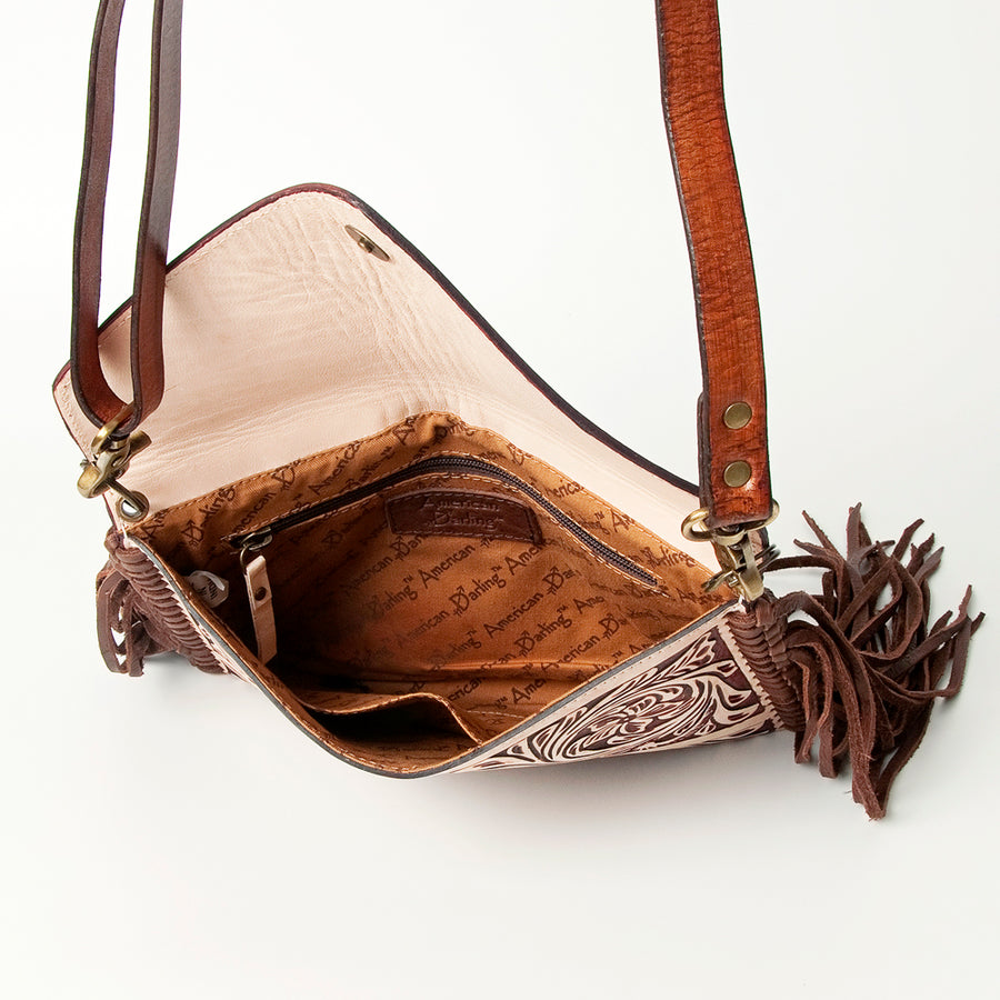 American Darling Envelope Hand Tooled Genuine Leather Women Bag Western Handbag Purse