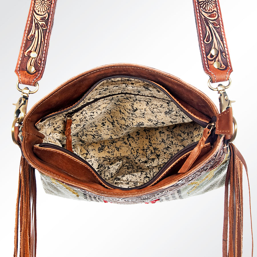 American Darling Cross Body Hand Tooled Saddle Blanket Genuine Leather Western Women Bag Handbag Purse | Crossbody for |Cute