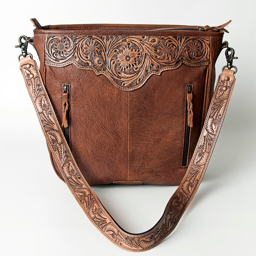 American Darling Messenger Hand Tooled Saddle Blanket Genuine Leather Western Women Bag Handbag Purse | Crossbody for |Cute