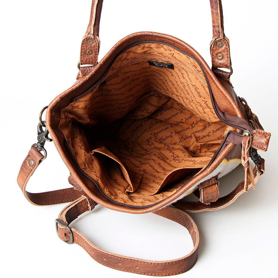 American Darling Tote Saddle Blanket Genuine Leather Western Women Bag Handbag Purse | Tote for Cute