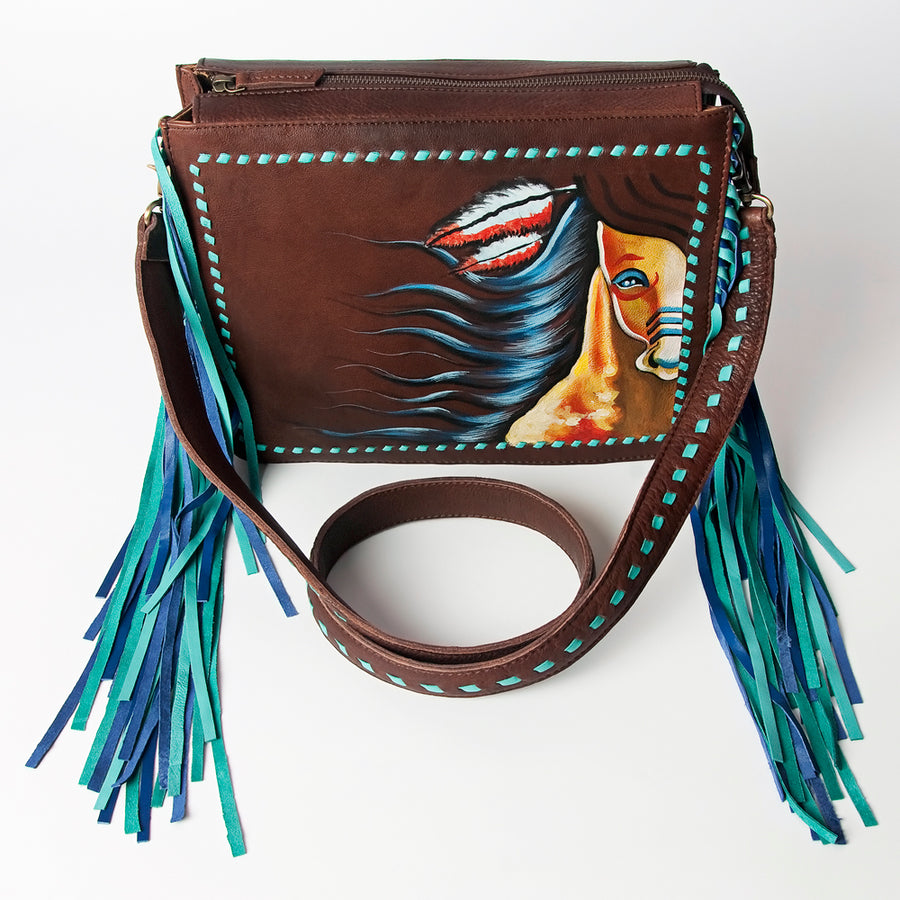 American Darling Cross Body Full Grain Genuine Leather Western Women Bag | Black Handbag Purse Crossbody for Cute