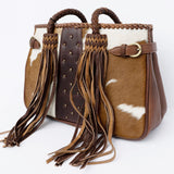 ADBGD127A American Darling Hand Tooled Hair On Genuine Leather Women Bag Western Handbag Purse