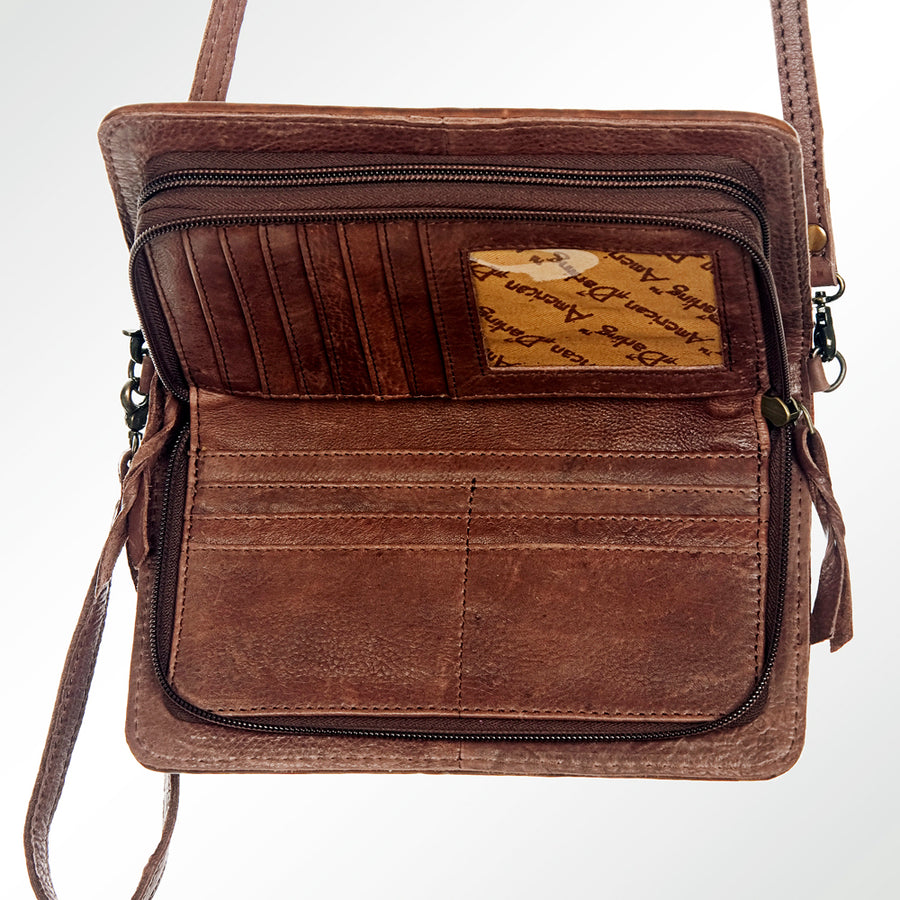 American Darling Organizer Saddle Blanket Genuine Leather Western Women Bag Handbag Purse | for Cute Travel