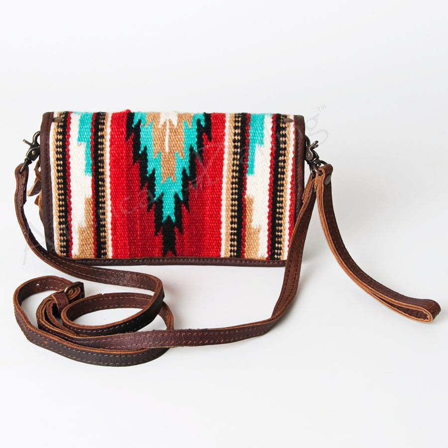 American Darling Organizer Saddle Blanket Genuine Leather Western Women Bag Handbag Purse | for Cute Travel