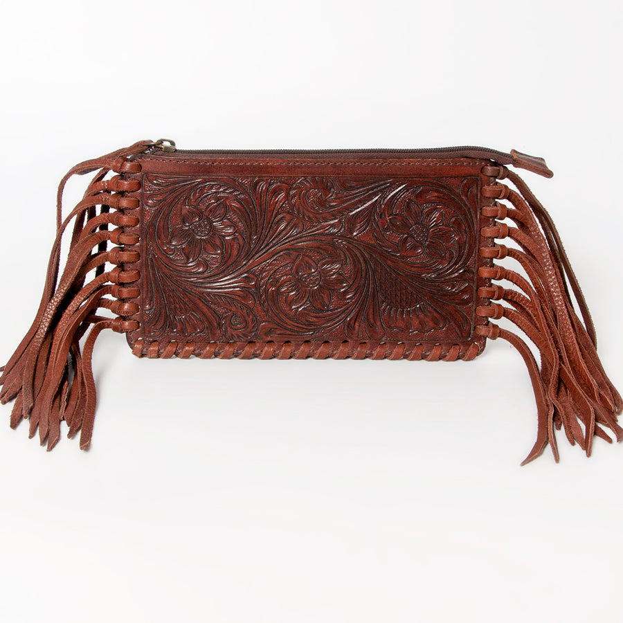 American Darling Wristlet Hand Tooled Genuine Leather Women Bag Western Handbag Purse