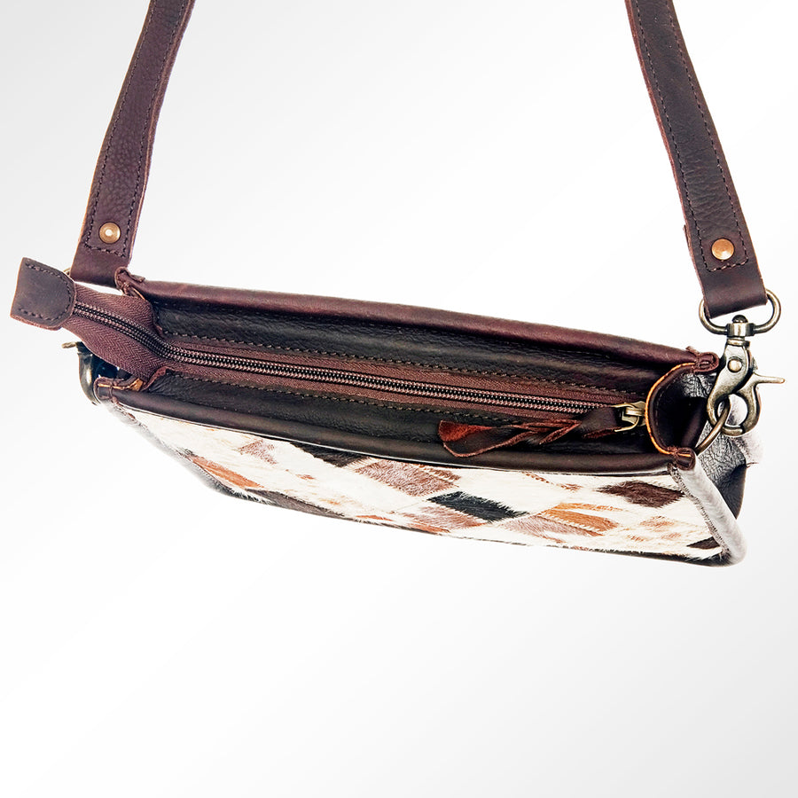 American Darling Hand Tooled Hair On Genuine Leather Women Bag Western Handbag Purse| Purse | Crossbody