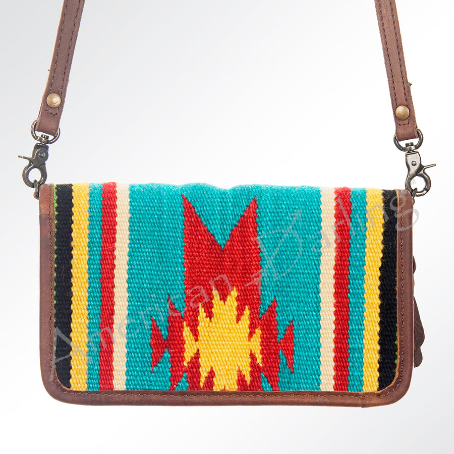 American Darling Organizer Saddle Blanket Genuine Leather Western Women Bag Handbag Purse | for Cute Travel