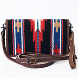 American Darling ORGANISER Upcycled Wool Genuine Leather women bag western handbag purse