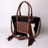 American Darling ADBG663 Tote Hand Tooled Hair-On Genuine Leather Women Bag Western Handbag Purse