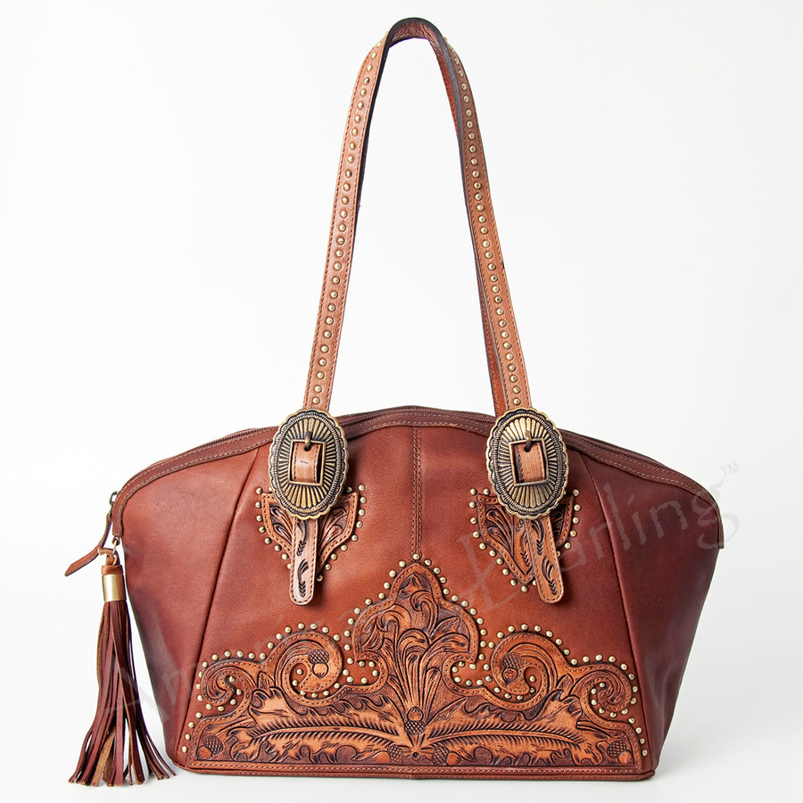 American Darling Tote Hand Tooled Genuine Leather Western Women Bag Handbag Purse | Travel Bags College Casual