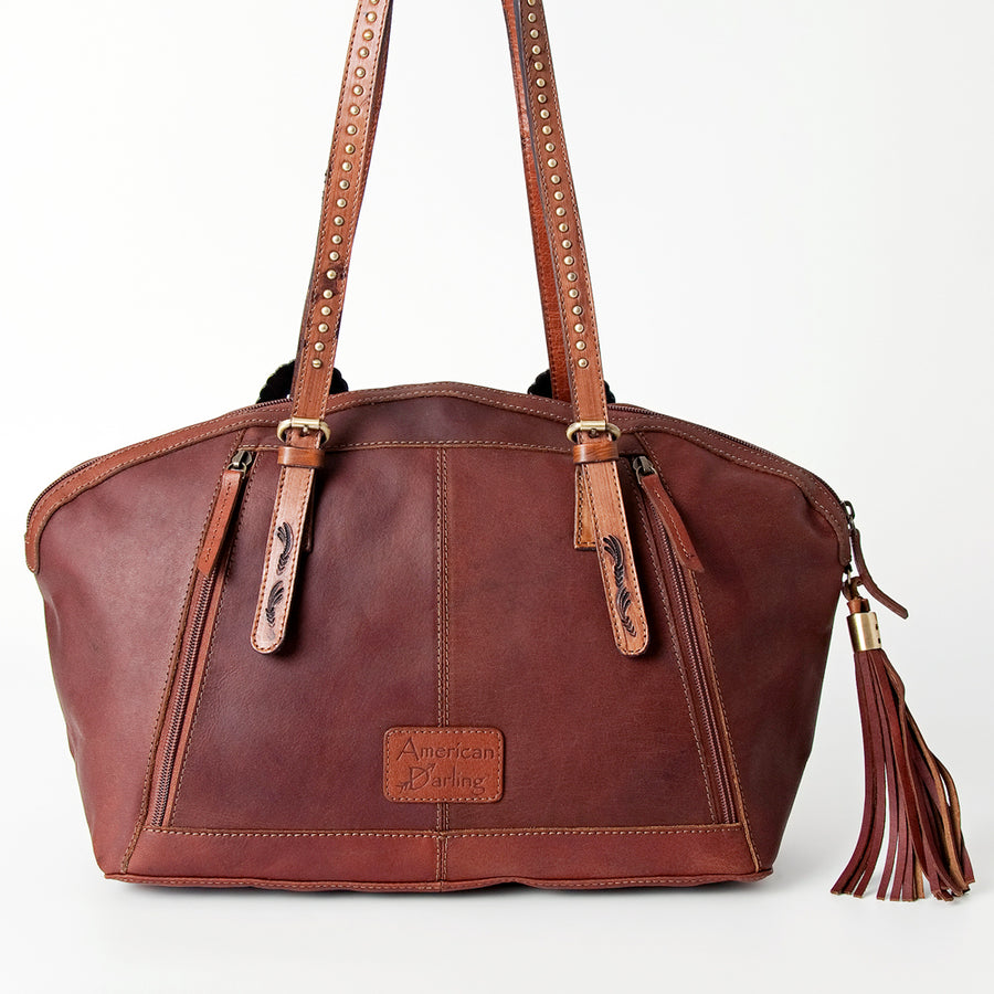 American Darling Tote Hand Tooled Genuine Leather Western Women Bag Handbag Purse | Travel Bags College Casual