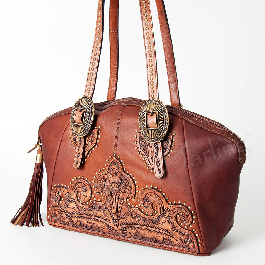 American Darling Tote Hand Tooled Genuine Leather Western Women Bag Handbag Purse | Travel Bags College Casual - Uhorse