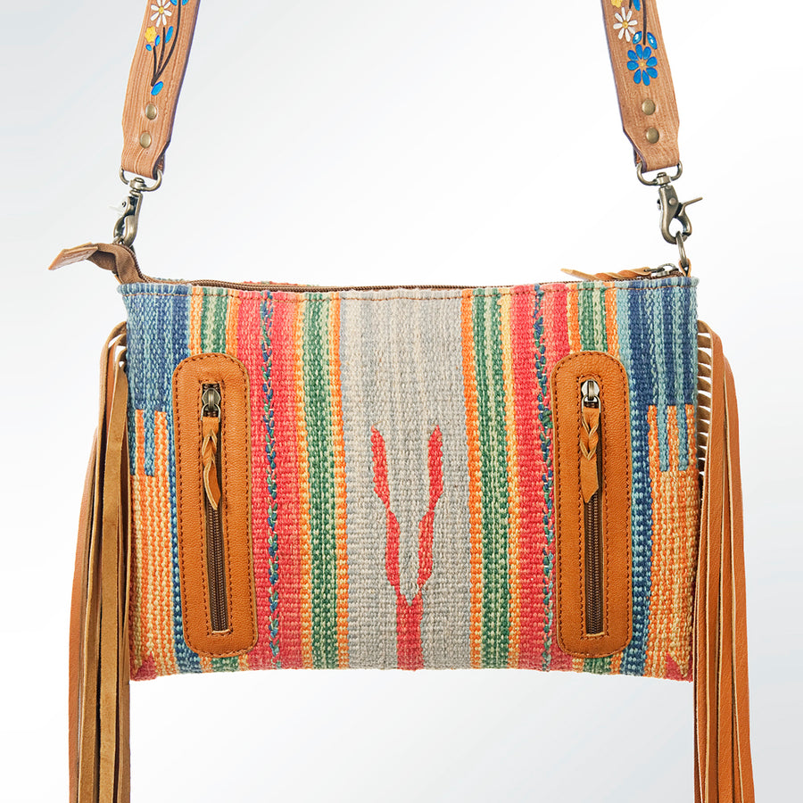 American Darling Cross Body Saddle Blanket Genuine Leather Western Women Bag Handbag Purse | Crossbody for Cute