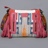 American Darling ADBGZ374 Crossbody Saddle Blanket Genuine Leather Women Bag Western Handbag Purse