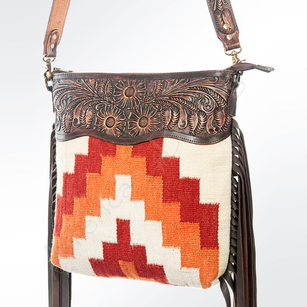 American Darling Cross Body Hand Tooled Saddle Blanket Genuine Leather Western Women Bag Handbag Purse | Crossbody - Uhorse