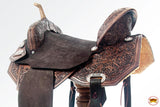 Flex Tree Western Horse Saddle In American Leather Barrel Trail By Hilason