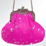 American Darling Coin Purse Bag Hair on Genuine Leather Western Women Handbag | for Cute Travel Bags