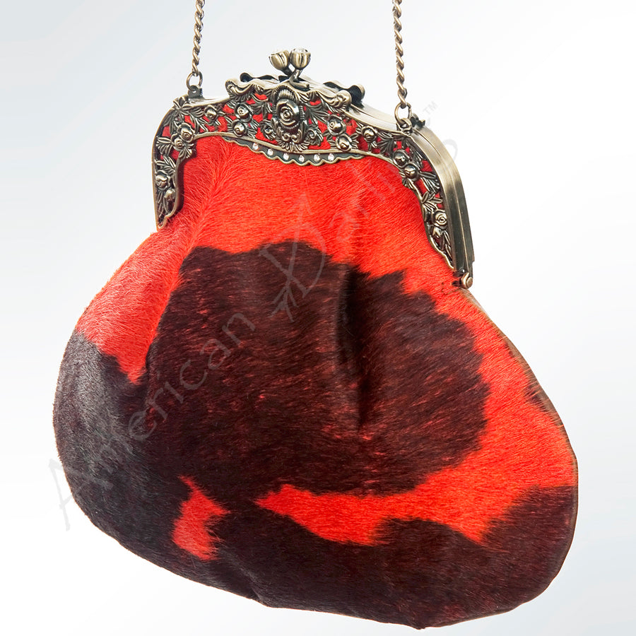 American Darling Hair-On Cowhide Western Leather Coin Purse Bag - Uhorse