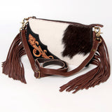 American Darling ADBGA160 Crossbody Hand Tooled Hair-On Genuine Leather Women Bag Western Handbag Purse