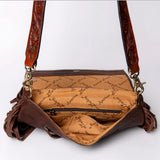 American Darling Large Crossbody Hand Tooled Genuine Leather Women Bag Western Handbag Purse