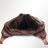 Spaghetti Western Swc125Brn Tote Vintage Handmade Drum Dyed Genuine European Cowhide Leather Women Bag Western Handbag Purse