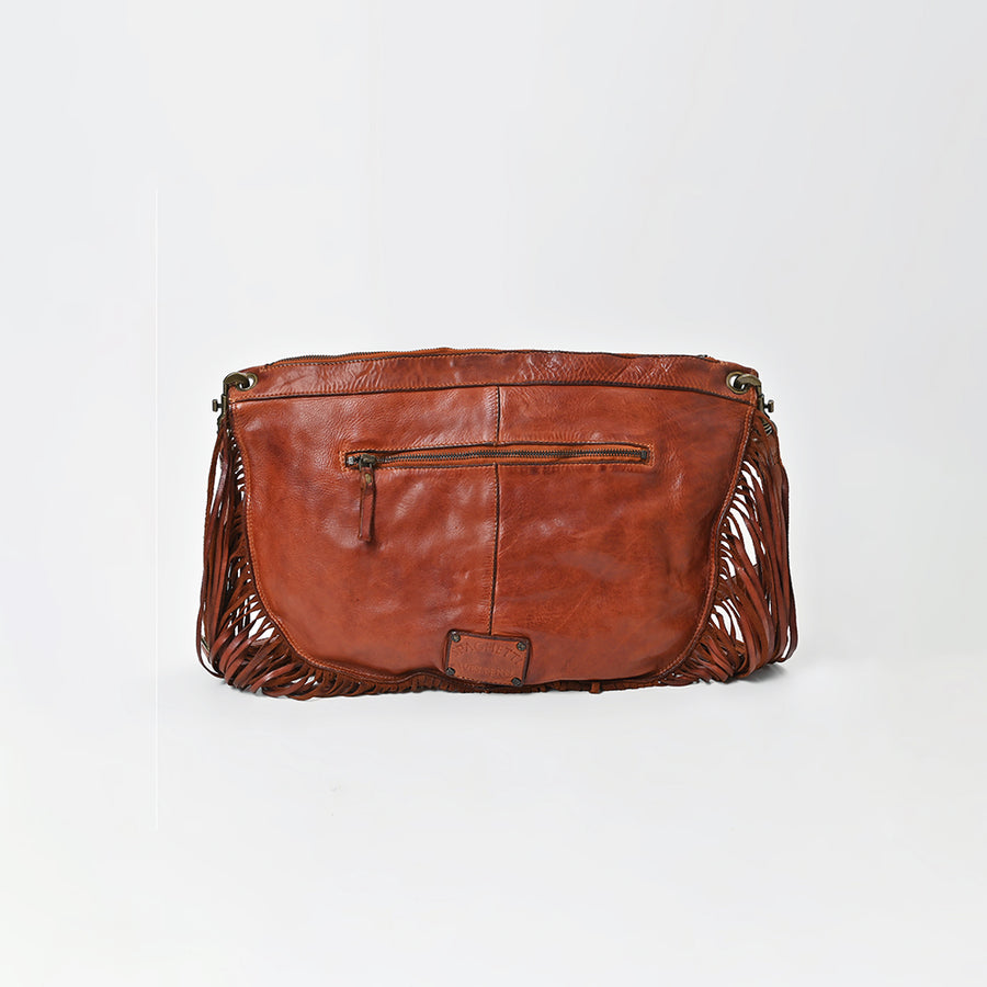 Spaghetti Western Swc128Cg Hobo Vintage Handmade Drum Dyed Genuine European Cowhide Leather Women Bag Western Handbag Purse