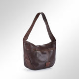 Spaghetti Western Swc129Brn Hobo Vintage Handmade Drum Dyed Genuine European Cowhide Leather Women Bag Western Handbag Purse