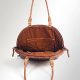 Spaghetti Western Swc130Cg Tote Vintage Handmade Drum Dyed Genuine European Cowhide Leather Women Bag Western Handbag Purse