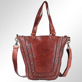 Spaghetti Western Swc134Cg Tote Vintage Handmade Drum Dyed Genuine European Cowhide Leather Women Bag Western Handbag Purse