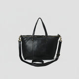 Spaghetti Western Swc135Ablk Tote Vintage Handmade Drum Dyed Genuine European Cowhide Leather Women Bag Western Handbag Purse