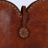 Spaghetti Western Swc136Btan Hobo Vintage Handmade Drum Dyed Genuine European Cowhide Leather Women Bag Western Handbag Purse