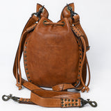 Spaghetti Western Swc137Tan Tote Vintage Handmade Drum Dyed Genuine European Cowhide Leather Women Bag Western Handbag Purse