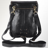 Spaghetti Western Swc139Blk Tote Vintage Handmade Drum Dyed Genuine European Cowhide Leather Women Bag Western Handbag Purse