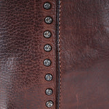 Spaghetti Western Swc140Brn Hobo Vintage Handmade Drum Dyed Genuine European Cowhide Leather Women Bag Western Handbag Purse