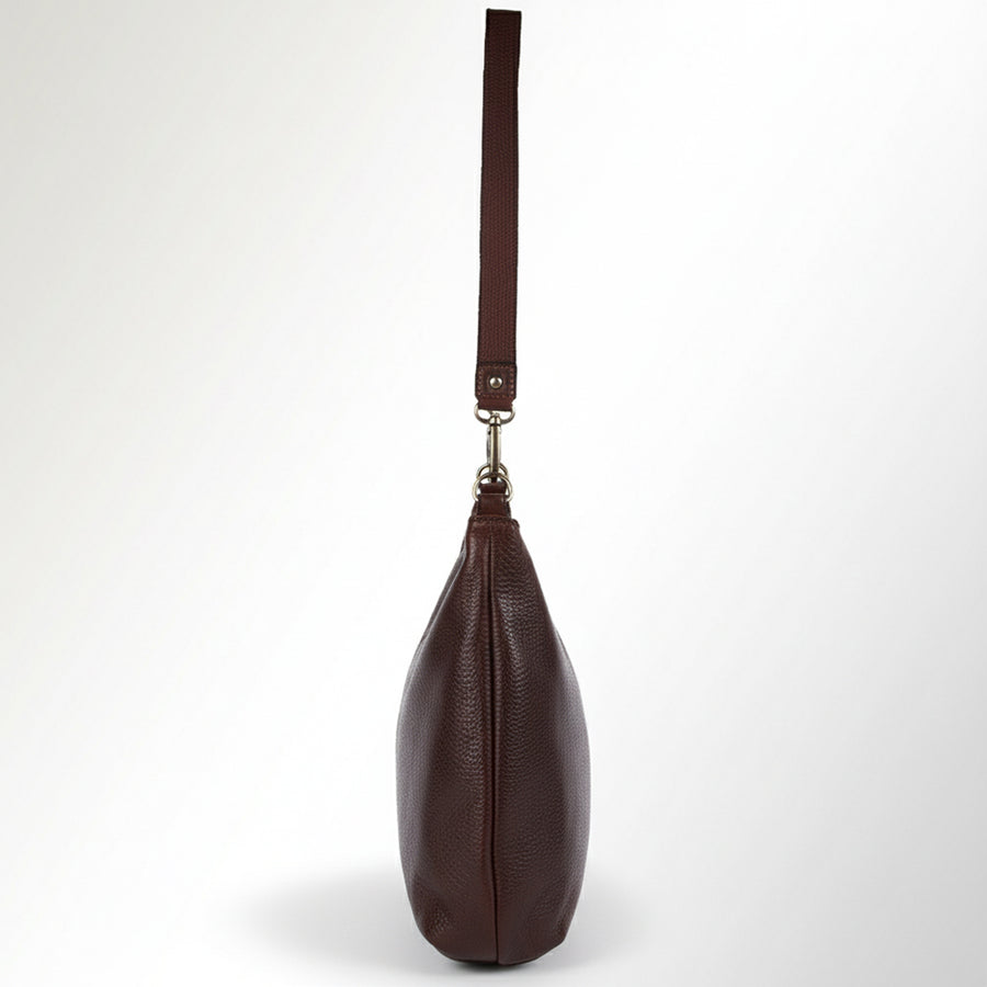 Spaghetti Western Swc140Brn Hobo Vintage Handmade Drum Dyed Genuine European Cowhide Leather Women Bag Western Handbag Purse