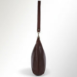 Spaghetti Western Swc140Brn Hobo Vintage Handmade Drum Dyed Genuine European Cowhide Leather Women Bag Western Handbag Purse