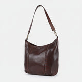 Spaghetti Western Swc140Brn Hobo Vintage Handmade Drum Dyed Genuine European Cowhide Leather Women Bag Western Handbag Purse