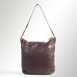 Spaghetti Western Swc142Abrn Hobo Vintage Handmade Drum Dyed Genuine European Cowhide Leather Women Bag Western Handbag Purse
