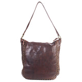 Spaghetti Western Swc142Abrn Hobo Vintage Handmade Drum Dyed Genuine European Cowhide Leather Women Bag Western Handbag Purse