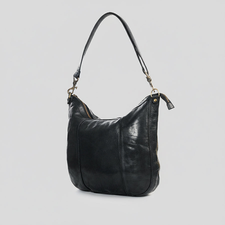 Spaghetti W. Swc143Blk Hobo Vintage Handmade Drum Dyed Genuine by Hilason – Cowboy and equestrian accessories
