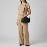 Spaghetti Western Swc148Blk Cross Body I Vintage Handmade Drum Dyed Genuine European Cowhide Leather Women Bag Western Handbag Purse