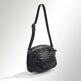 Spaghetti Western Swc148Blk Cross Body I Vintage Handmade Drum Dyed Genuine European Cowhide Leather Women Bag Western Handbag Purse