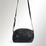 Spaghetti Western Swc148Blk Cross Body I Vintage Handmade Drum Dyed Genuine European Cowhide Leather Women Bag Western Handbag Purse